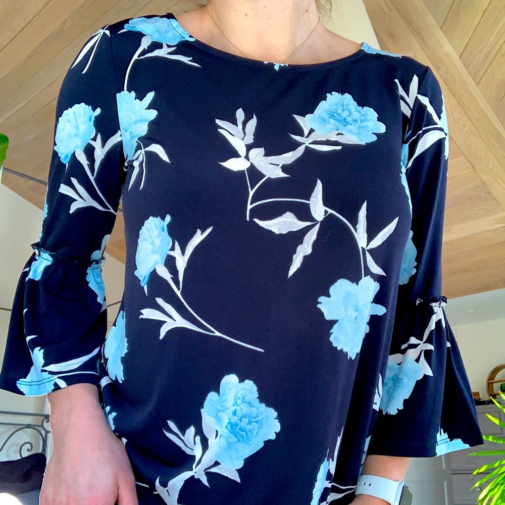 Floral Puff Sleeve Blouse